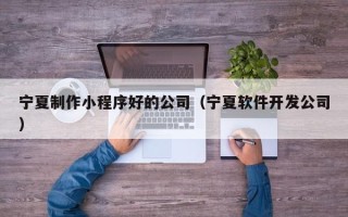进贤宁夏制作小程序好的公司（宁夏软件开发公司）